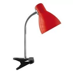 Ideus Lampka biurkowa KATI E27 RED CLIP 2862 - Lampy stojące - miniaturka - grafika 1