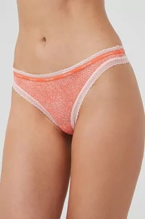 Majtki damskie - Calvin Klein Underwear Underwear stringi kolor beżowy - grafika 1