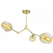 Lampy sufitowe - Elem Boston 1962/3 GOLD 21QG lampa wisząca zwis 3x60W E27 złota/miodowa - miniaturka - grafika 1