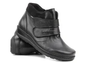 Botki damskie - Botki damskie tęgość (H) - AXEL 4379, czarne - miniaturka - grafika 1