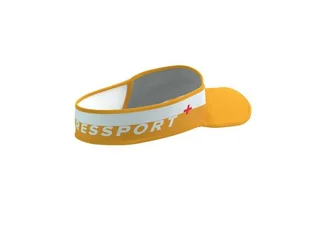 COMPRESSPORT Daszek biegowy ULTRALIGHT VISOR V2 white/citrus - Czapki i chusty sportowe damskie - miniaturka - grafika 3