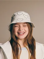 Czapki dla dzieci - Reserved - Bucket hat z aplikacją - biały - miniaturka - grafika 1