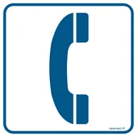 Systemy ekspozycyjne i znaki informacyjne - RA033 TELEFON, PN - PŁYTA PCV 1MM; (200X200MM) - miniaturka - grafika 1