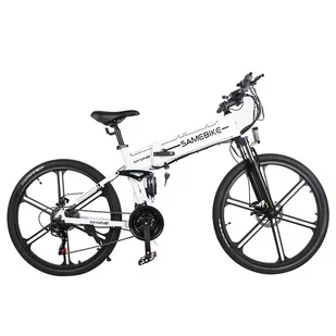 Składany Rower Elektryczny Samebike LO26-II - 500W 10Ah 26" 35km/h - Biała - Rowery elektryczne - miniaturka - grafika 1