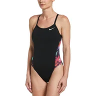 Stroje kąpielowe - Strój pływacki jednoczęściowy damski Nike Multiple Print Racerback Splice One - miniaturka - grafika 1