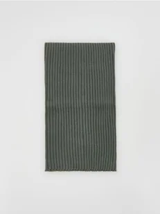 Reserved - Dzianinowy komin z wiskozą - ciemnozielony - Apaszki i szaliki damskie - miniaturka - grafika 1