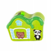 Skarbonki - SKARBONKA METALOWA + KŁÓDKA Domek RÓŻNE KOLORY - miniaturka - grafika 1