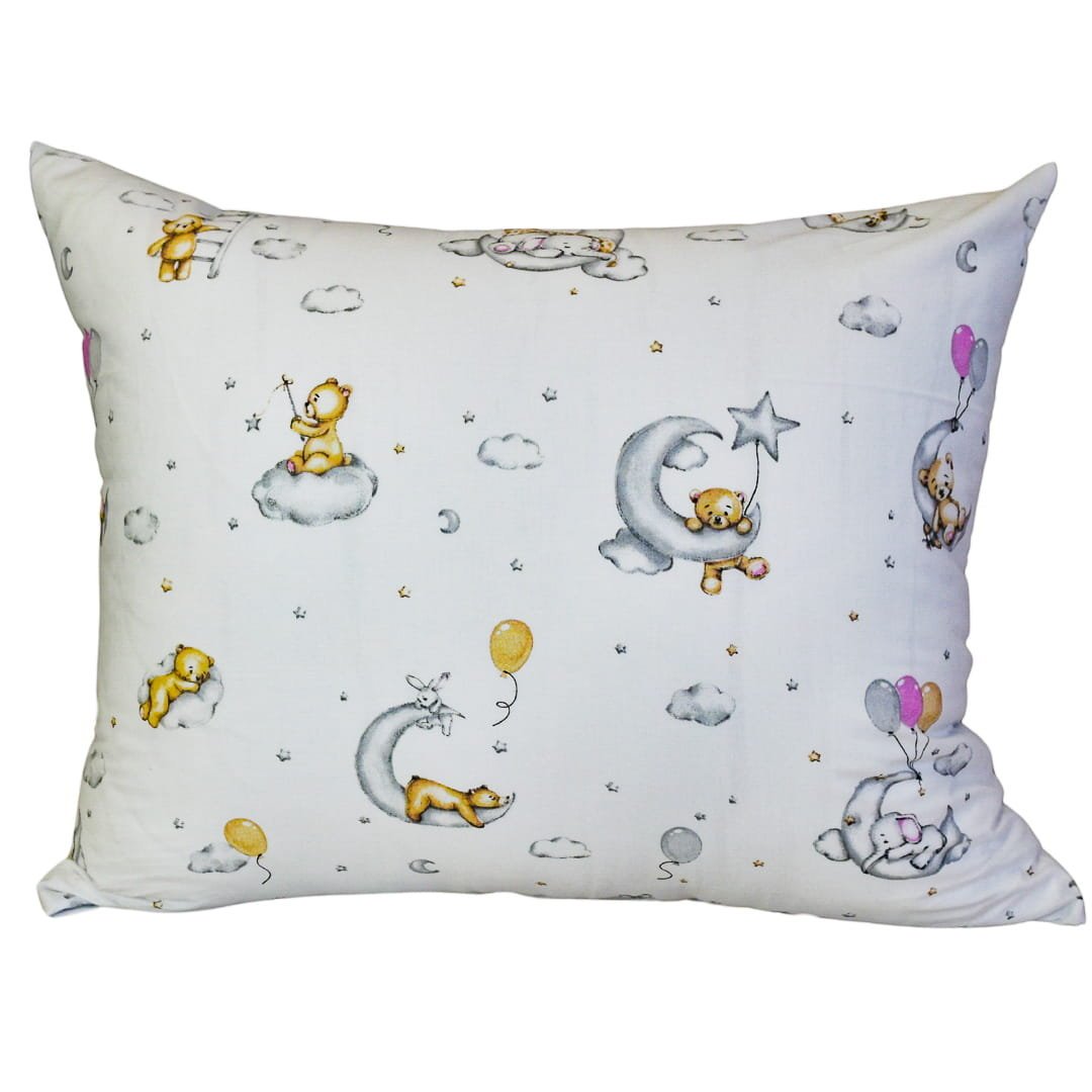 Poszewka Dziecięca 40x60 Bawełniana Miśki Na Księżycu Wysoka Jakość Polski Producent