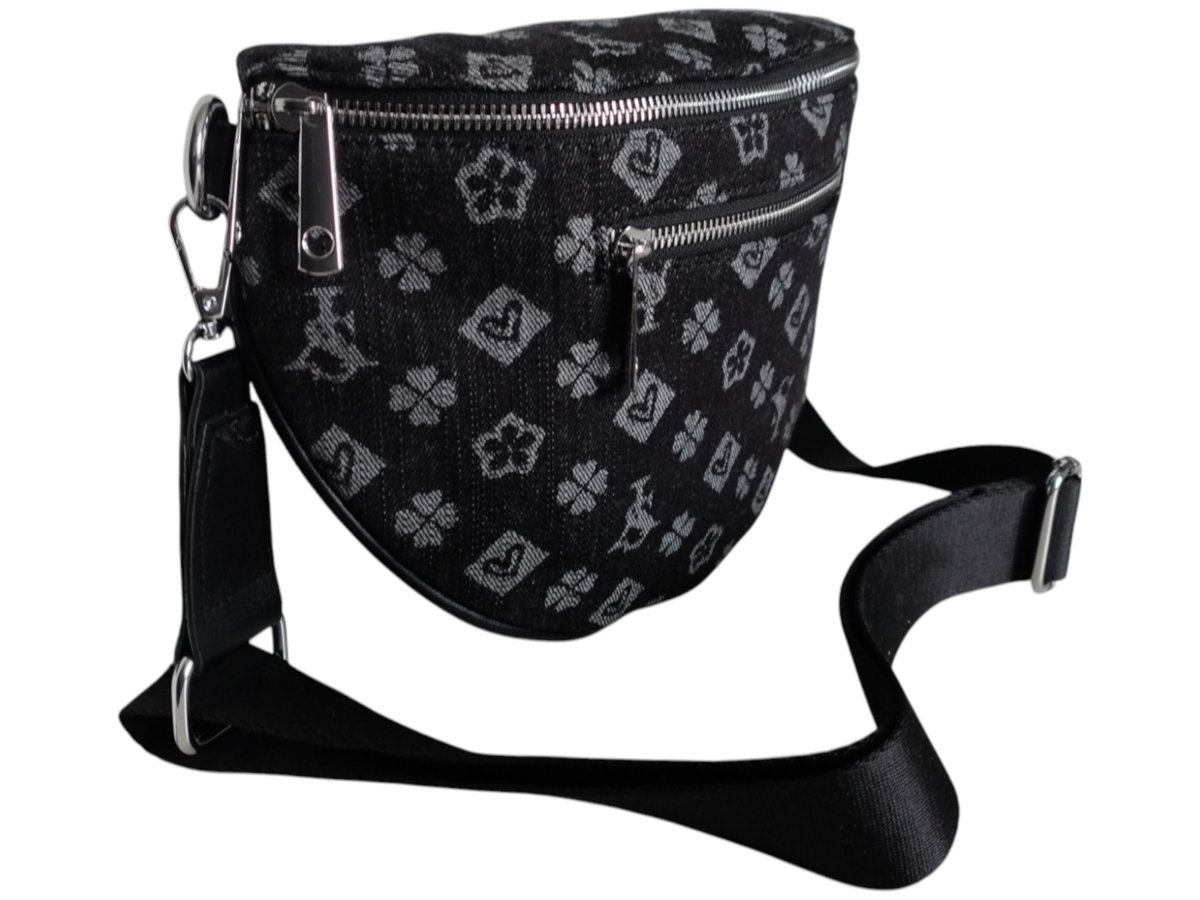 Nerka Damska Na Ramię, Czarna Torebka Damska, Saszetka Na Szerokim Pasku