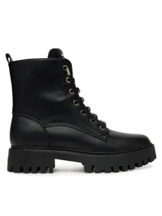 Guess Trapery FLTFNA ELE10 Czarny - Botki damskie - miniaturka - grafika 1