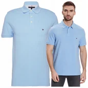 Koszulki męskie - niebieska polowka meska tommy hilfiger koszulka polo meska PREMIUM niebieska polowka meska tommy hilfiger koszulka polo meska PREMIUM r.XL - miniaturka - grafika 1