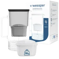 Dzbanki filtrujące - Dzbanek filtrujący szklany Wessper aquamax 3,3l + 2x Filtr Wessper aquamax - miniaturka - grafika 1
