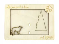 Ramki na zdjęcia - Borzoj Borzoi ramka na zdjęcie z psem grawer - miniaturka - grafika 1