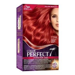 Wella Color Perfect 7, farba do włosów, 77/44 intensywna czerwień, 50ml - Farby do włosów i szampony koloryzujące - miniaturka - grafika 1
