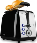 Tostery - Toster Yoer TOSTER Opiekacz do chleba RUSZT NA BUŁKI Czarny TOSTY Grzanki 925W SANDWICH - Crystal T02BK - miniaturka - grafika 1