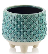 Donice - Doniczka osłonka na nóżkach turkus 13 DEcodomi - miniaturka - grafika 1