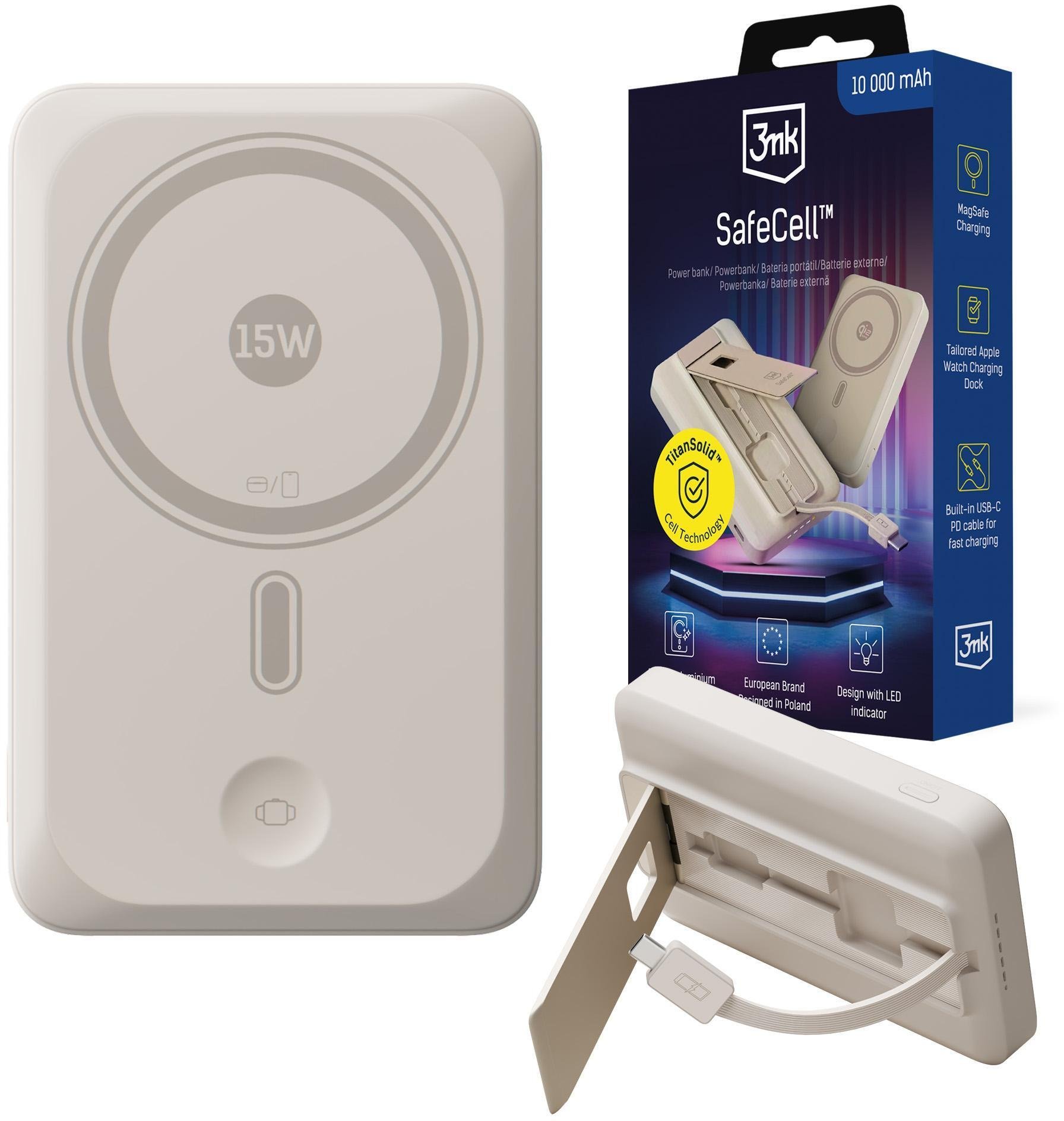 3MK SafeCell 4 in 1 Semi-Solid 22.5W Beige