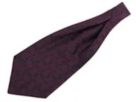 Krawaty i muchy męskie - Granatowo-bordowy fular w paisley F212 - miniaturka - grafika 1