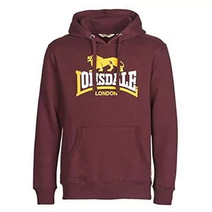 Lonsdale Męska bluza z kapturem, kolor Oxblood, M - Bluzy męskie - miniaturka - grafika 1