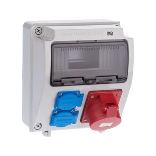 Tarel ELEKTRO - PLAST siłowa RS 1 / 9 6232 - 00 / 2 X 2P + Z 3P + N + Z 32A ELEKTRO - PLAST - Rozdzielnie elektryczne - miniaturka - grafika 1