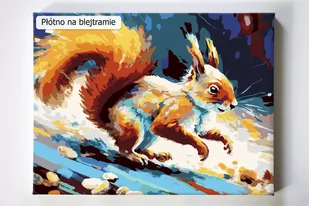 Spryciula, wiewiórka, zwierzęta, las, malowanie po numerach - Malowanie po numerach - miniaturka - grafika 1
