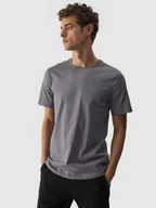 Koszulki sportowe męskie - Męski t-shirt z nadrukiem 4F 4FWMM00TTSHM1844 -  szary - miniaturka - grafika 1