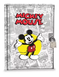 Pamiętnik zamykany na kłódkę 80 str Mickey - Zabawki kreatywne - miniaturka - grafika 1