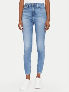 Calvin Klein Jeans Jeansy J20J225144 Niebieski Super Skinny Fit - Spodnie damskie - miniaturka - grafika 1