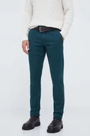 Spodnie męskie - Pepe Jeans spodnie męskie kolor zielony w fasonie chinos - miniaturka - grafika 1