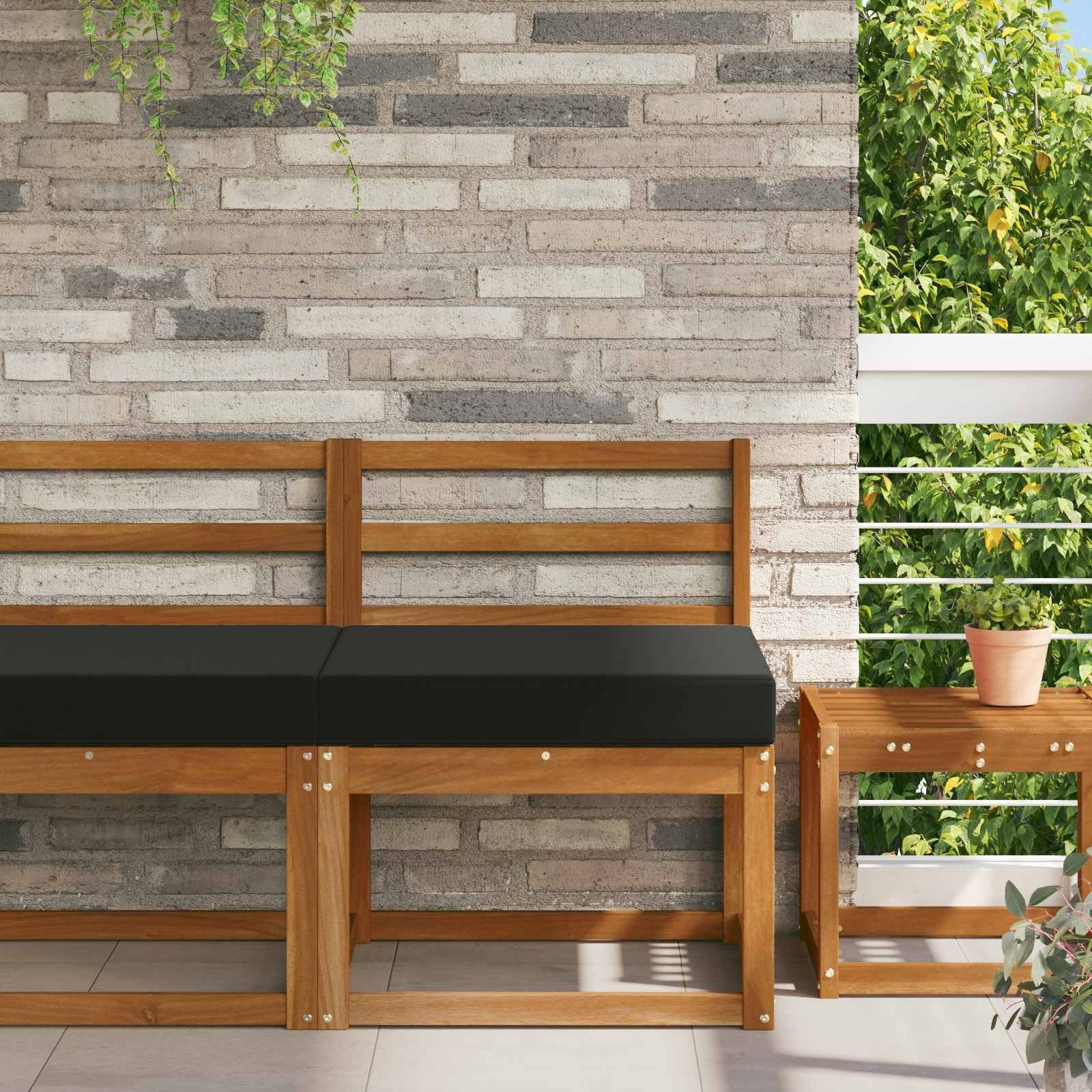vidaXL Poduszka do sofy na zewnątrz Czarny 60 x 60 x 8 cm Poliester 900700
