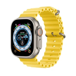 PASEK DO ZEGARKA APPLE WATCH 42/44/45/49mm SE/9/8/7/6/5/4/3/2/1 ŻÓŁTY - Akcesoria do smartwatchy - miniaturka - grafika 1