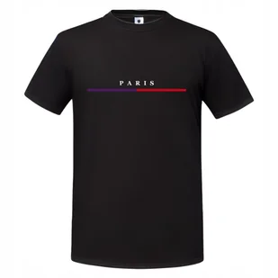 Koszulka męska PARIS elegancki stylowy minimalistyczny wzór T-shirt męski - Koszulki męskie - miniaturka - grafika 1