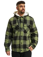 Kurtki męskie - Brandit Męska kurtka z kapturem, czarna/oliwkowa, XL - miniaturka - grafika 1