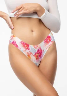 FIGI JULIMEX PEONY SIMPLE BRASIL (kolor biały-kwiatki, rozmiar L) - Majtki damskie - miniaturka - grafika 1