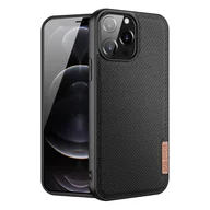 Etui i futerały do telefonów - Dux Ducis Fino etui pokrowiec pokryty nylonowym materiałem iPhone 13 Pro Max czarny - miniaturka - grafika 1