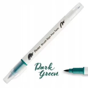 Pisak PENTEL Brush Sign Pen Twin SESW30 c. zieleń - Kredki, ołówki, pastele i pisaki - miniaturka - grafika 1