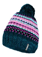 Czapki damskie - Crazy Czapka beanie "Input" w kolorze granatowym ze wzorem - miniaturka - grafika 1