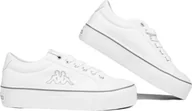 Buty sportowe damskie - Kappa Buty damskie Kappa Boron Low PF biało-srebrne 243162 1015 40 - miniaturka - grafika 1