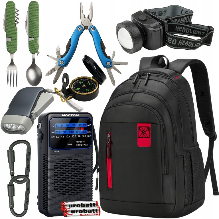 Plecak Ewakuacyjny Ucieczkowy Z Wyposażeniem Zestaw Ratunkowy Survival Rcb