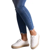 Espadryle damskie - Białe espadryle Big Star LL274833 101 - miniaturka - grafika 1