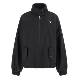 Damska Kurtka przejściowa GUESS 4G LOGO FULL ZIP V4BQ24WGLW2-FJ4Q – Czarny - Kurtki damskie - miniaturka - grafika 1