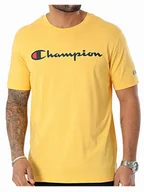 Koszulki męskie - Koszulka Męska Champion 219831-Ys107 T Shirt Sportowa Żółta M - miniaturka - grafika 1