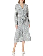Sukienki - ONLY Damska sukienka Onlkendall L/S Shirt Dress WVN, Kamień pumice Stone/Aop:blue Flower, M - miniaturka - grafika 1