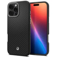 Etui i futerały do telefonów - Etui SPIGEN Enzo Aramid Mag MagSafe do Apple iPhone 16 Pro Czarno-srebrny - miniaturka - grafika 1