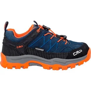CMP Kids Rigel Low Trekking Shoes WP, Buty spacerowe, B. Blue-Arancio, 37 EU, B Blue Arancio, 37 EU - Buty dla chłopców - miniaturka - grafika 1