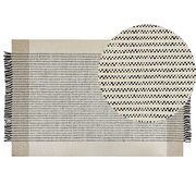 Dywany - Dywan wełniany 200 x 300 cm beżowo-czarny DIVARLI Lumarko - miniaturka - grafika 1