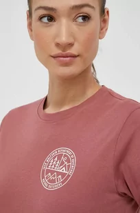 Jack Wolfskin t-shirt bawełniany 10 kolor różowy - Koszulki sportowe damskie - miniaturka - grafika 1