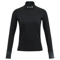 Koszulki sportowe damskie - Koszulka damska CCM Neck Guard LS Black M - miniaturka - grafika 1