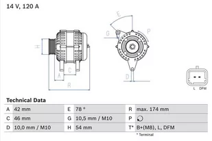 Alternator Bosch 0 986 049 091 - Alternatory - miniaturka - grafika 1