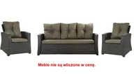 Poduszki ogrodowe - Komplet Poduszek Ogrodowych Na Meble Z Rattanu; Zestaw 5- Osobowy: Kanapa+ Fotele (2Szt.)/ Wodoodporne Pikowane Poduszki Ogrodowe, Kolor Zielony - miniaturka - grafika 1